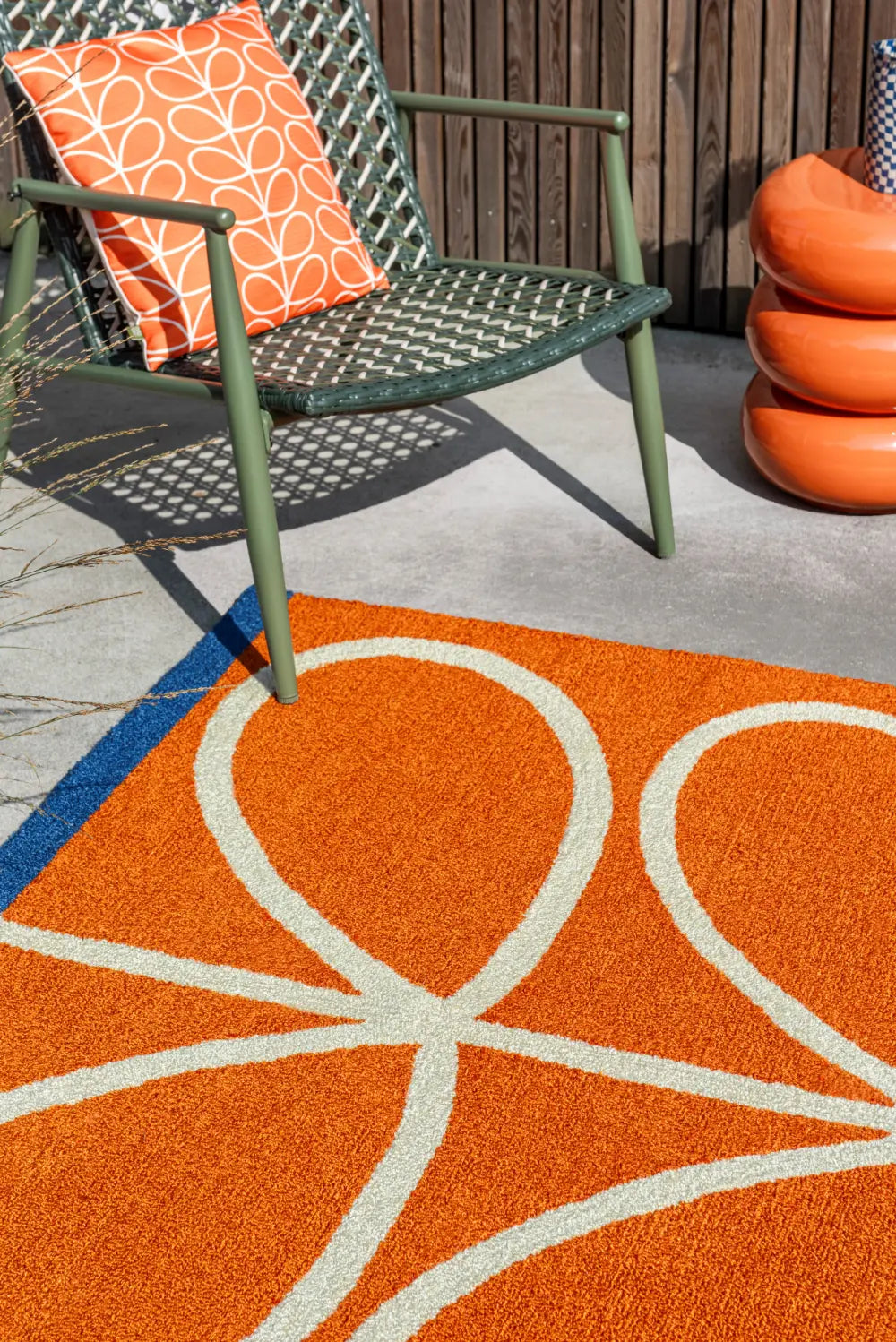 In-Outdoor OR Linear Stem Orange outdoor Multicoloured Rug — RugsDirect ...