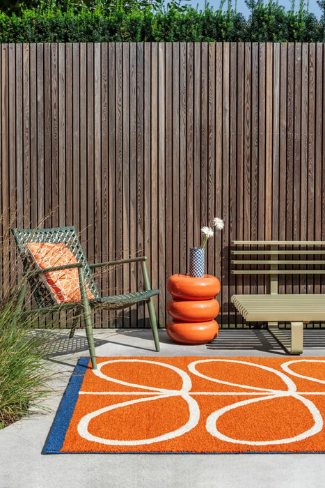 In-Outdoor Orla Kiely Linear Stem Orange outdoor 464403 Rug