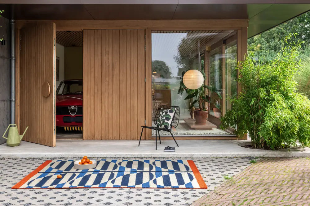 In-Outdoor Orla Kiely Stripy Stem Azure outdoor 464308 Rug