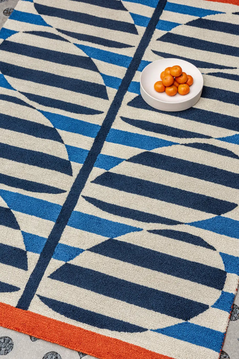 In-Outdoor Orla Kiely Stripy Stem Azure outdoor 464308 Rug