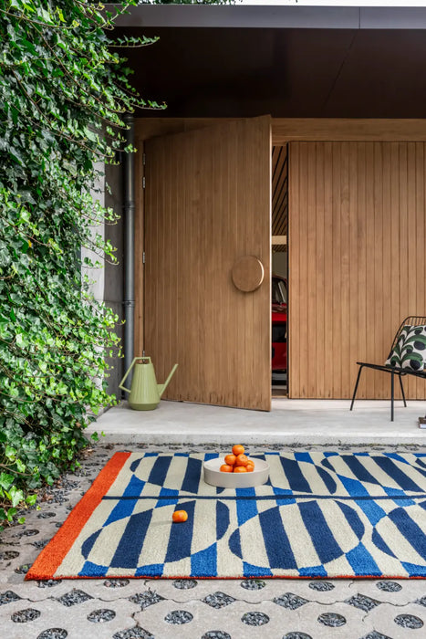 In-Outdoor Orla Kiely Stripy Stem Azure outdoor 464308 Rug