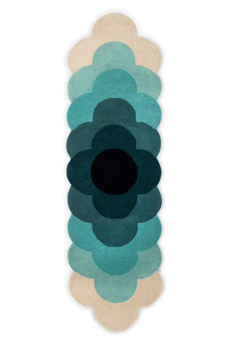 Orla Kiely Optical Flower Teal 061207 Rug