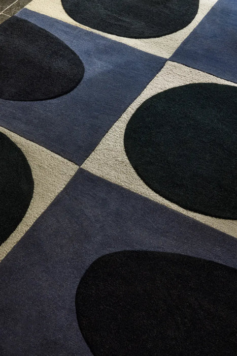Spots Rug Square Spot Square OR Blue/Navy Multicoloured Rug — RugsDirect Online