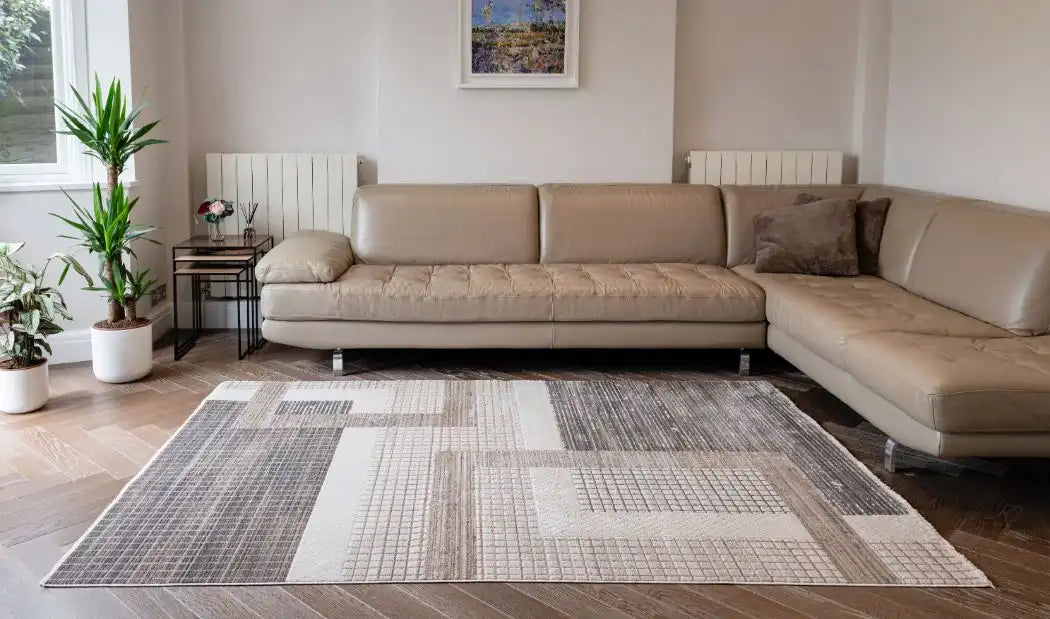 Concept Looms onyx onx03 grey Grey, Multicoloured Living Room Geometric Rug.