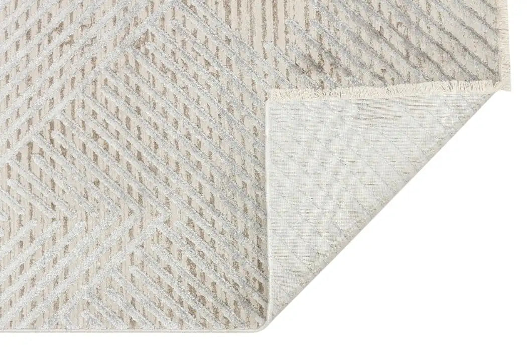Concept Looms onyx silver Grey Living Room Geometric Rug.