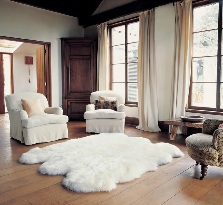 Bowron Sheep Skins Ivory Rug