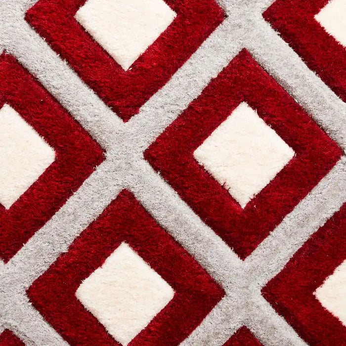 Olympia GR224 Grey Red Rugs - Buy GR224 Grey Red Rugs Online from Rugs ...