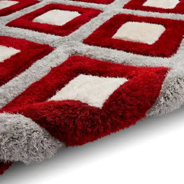 Olympia GR224 Grey Red Rugs - Buy GR224 Grey Red Rugs Online from Rugs ...