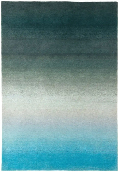 Asiatic ombre om03 blue Blue Living Room Wool Rug.