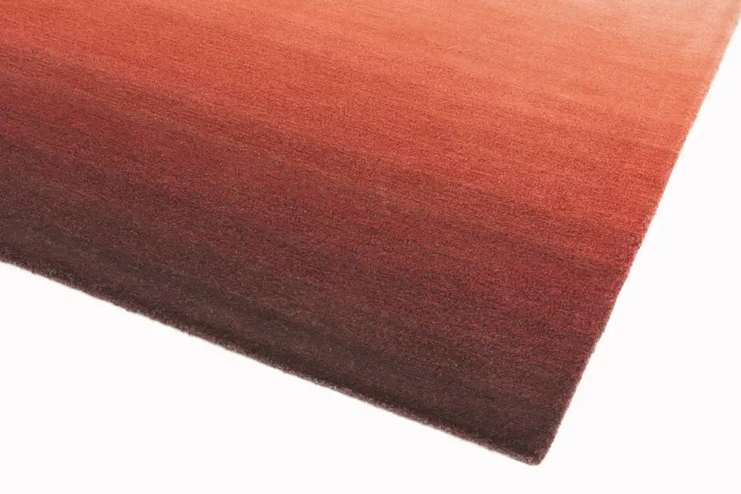 Asiatic ombre om02 rust Orange Living Room Wool Rug.