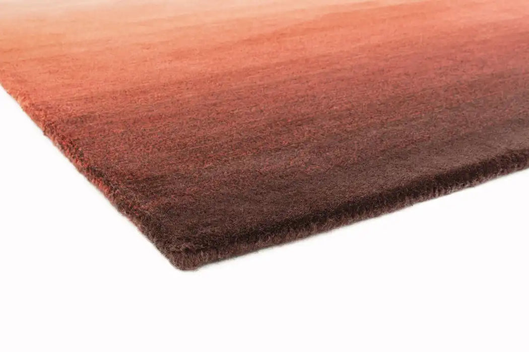 Asiatic ombre om02 rust Orange Living Room Wool Rug.
