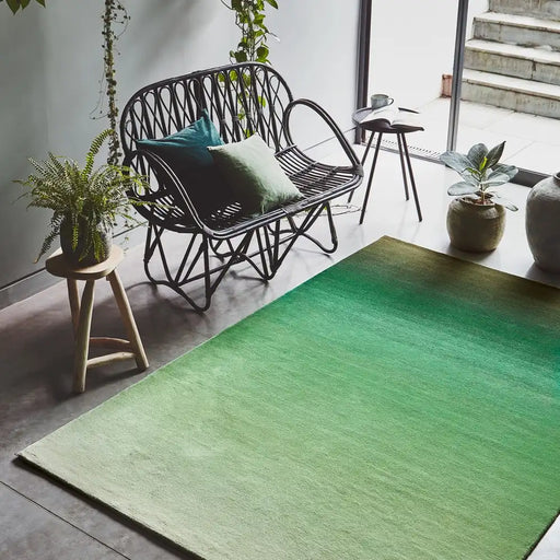 Asiatic ombre om04 green Green Living Room Wool Rug.