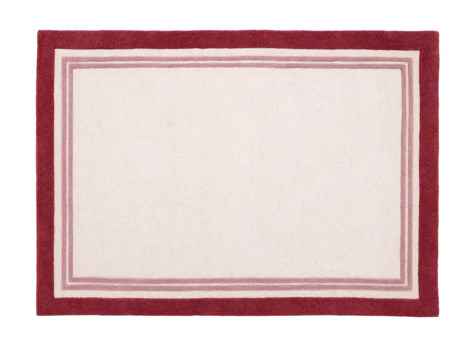 Elle Raspberry Decor Rug Piper Raspberry Cream Rug — RugsDirect Online