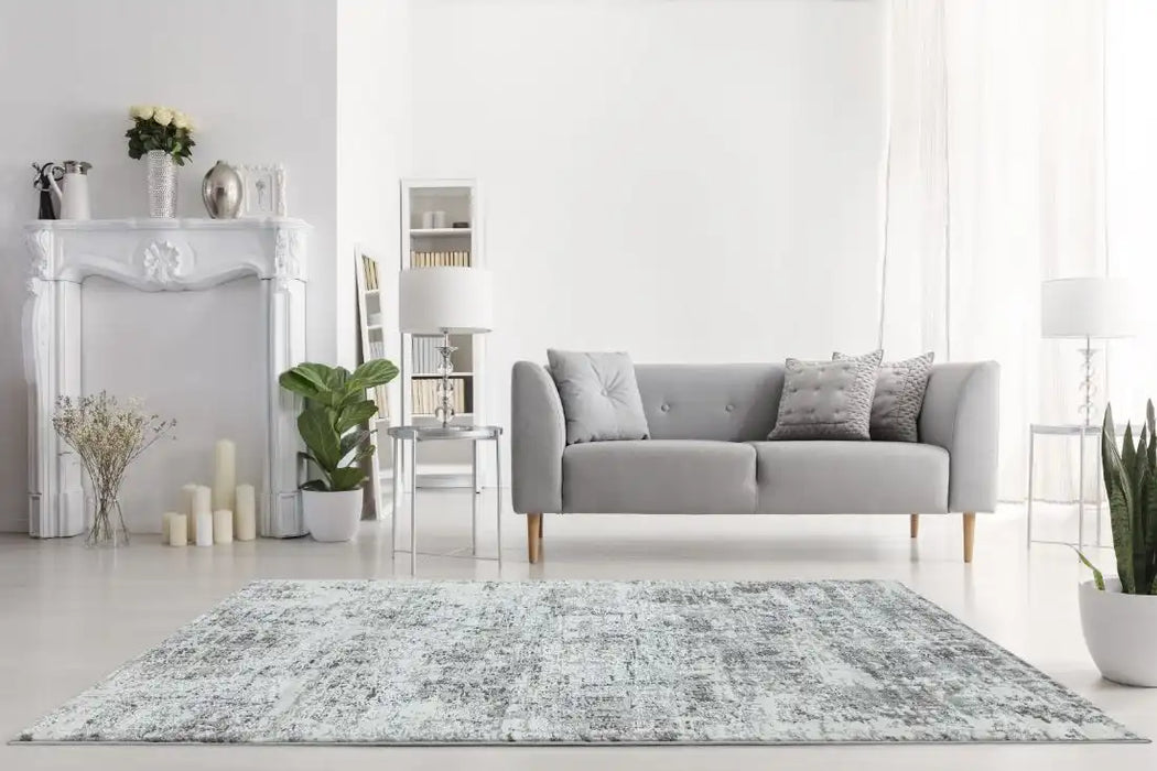 Asiatic orion or05 abstract silver Grey Living Room  Rug.