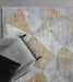 Asiatic orion or12 blocks yellow Grey, Yellow Living Room  Rug.