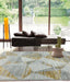 Asiatic orion or12 blocks yellow Grey, Yellow Living Room  Rug.