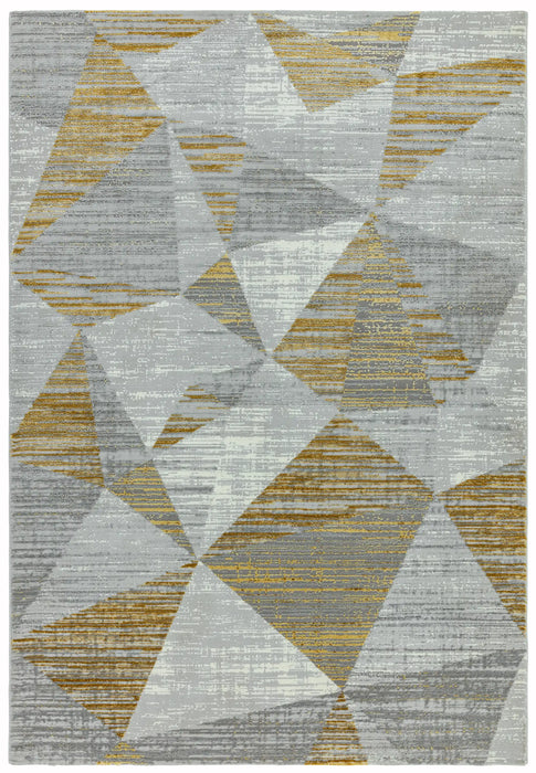 Asiatic orion or12 blocks yellow Grey, Yellow Living Room  Rug.