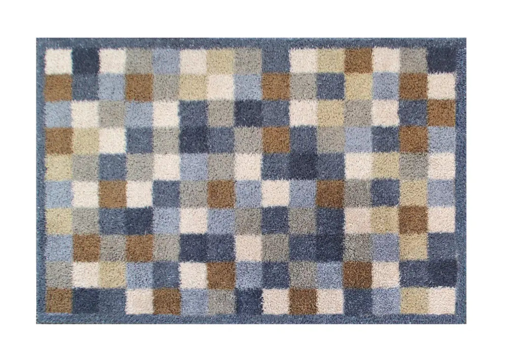 Turtle Designs Neutral Squares Rug