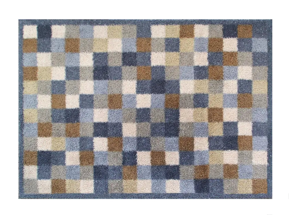 Turtle Designs Neutral Squares Rug