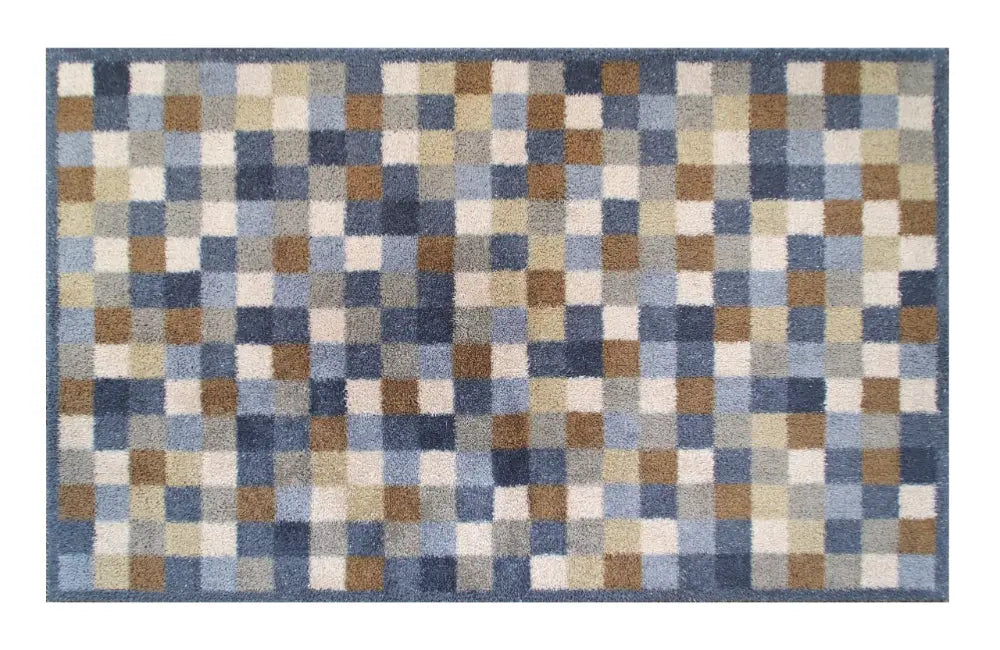 Turtle Designs Neutral Squares Rug