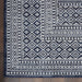 Nourison palermo pmr04 navy grey Blue, Navy Living Room Geometric Rug.