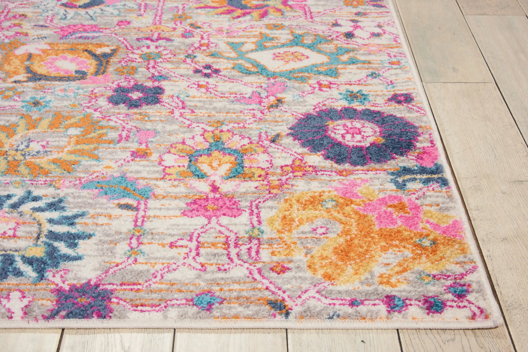 Nourison passion nourison psn01 silver Grey, Multicoloured Living Room  Rug.