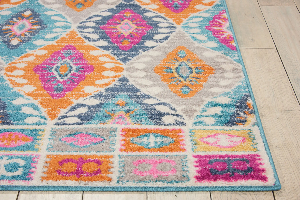 Nourison passion nourison psn02 multi coloured Multicoloured Living Room  Rug.
