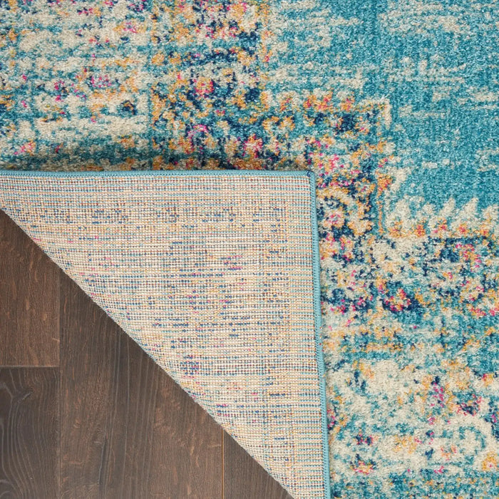 Nourison passion nourison psn03 light blue Blue Living Room  Rug.