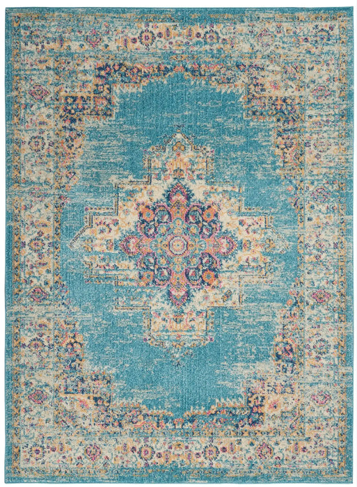 Nourison passion nourison psn03 light blue Blue Living Room  Rug.