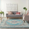 Nourison passion nourison psn03 light blue Blue Living Room  Rug.