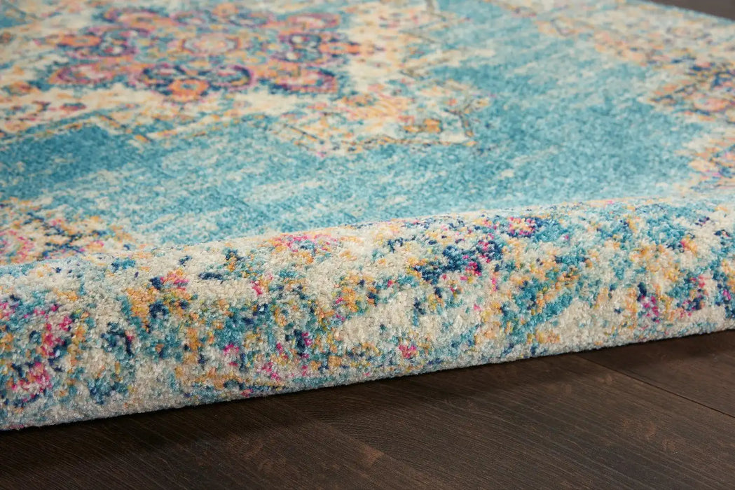 Nourison passion nourison psn03 light blue Blue Living Room  Rug.