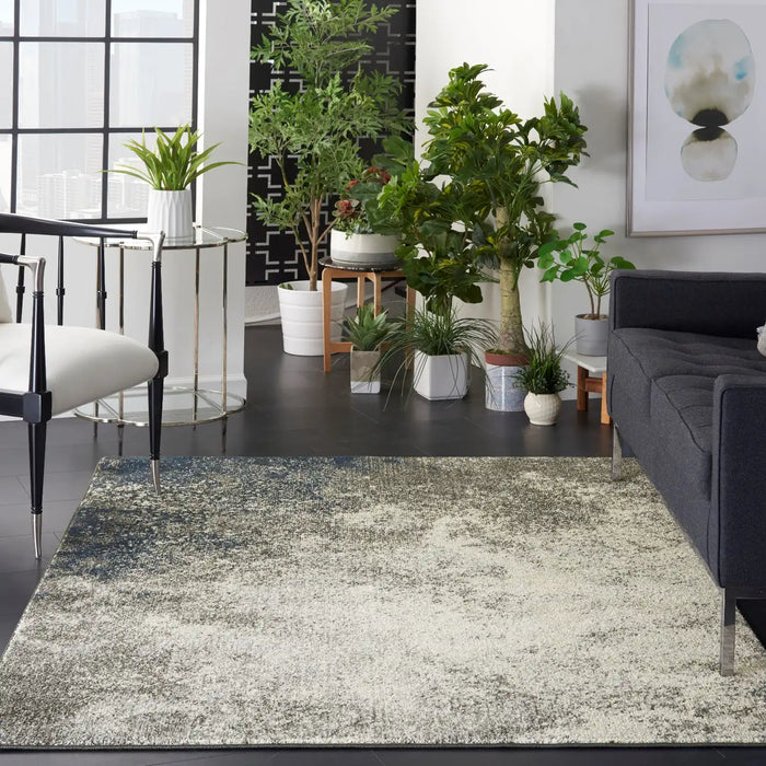 Nourison passion nourison psn10 charcoal ivory Grey, Black, Ivory Living Room  Rug.