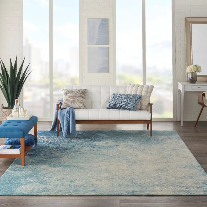 Nourison passion nourison psn10 navy light blue Blue, Ivory, Navy Living Room  Rug.