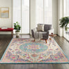 Nourison passion nourison psn22 ivory multi Blue, Ivory, Multicoloured, Pink Living Room  Rug.