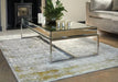 Rug Guru persia guru gold cloud Grey, Yellow Living Room  Rug.