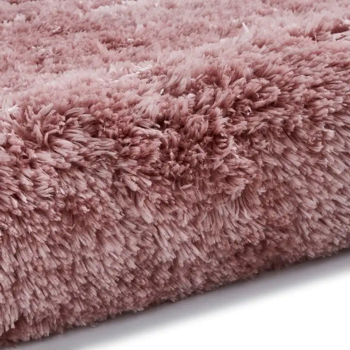 Think Rugs polar rose Pink Living Room Shaggy Rug.