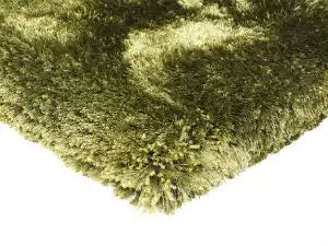 Asiatic plush green Green Living Room Shaggy Rug.