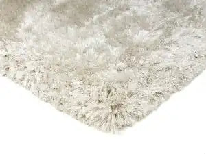 Asiatic plush pearl Ivory Living Room Shaggy Rug.
