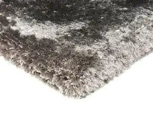Asiatic plush zinc Grey Living Room Shaggy Rug.