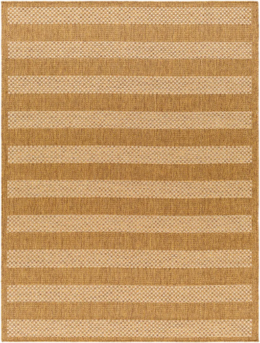 BAHATI In- & Outdoor Jute-Look Brown/White Black Striped Rug