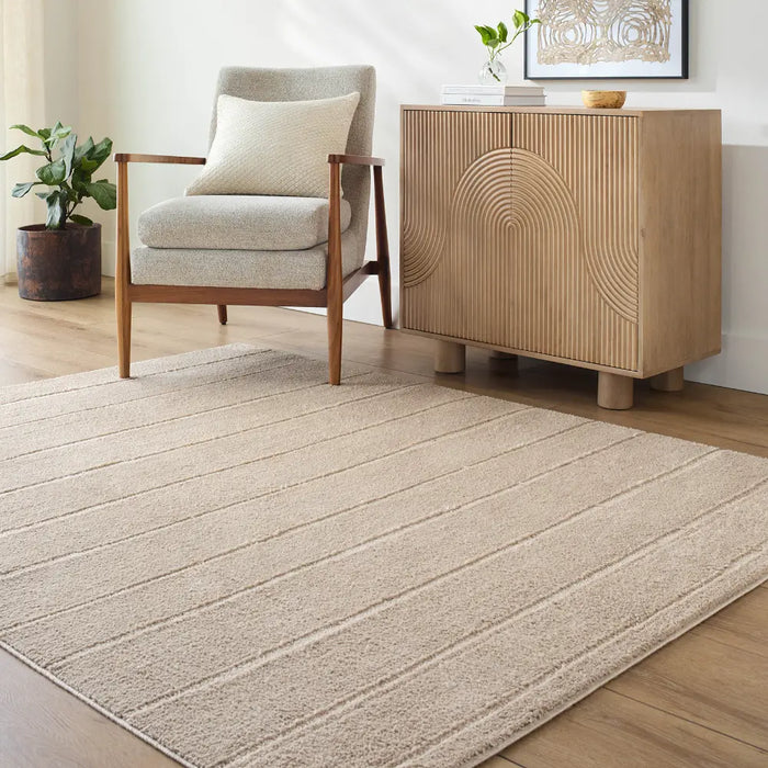 Cascade Our Pnw Home X Livabliss Scandi High Pile Light Brown Rug