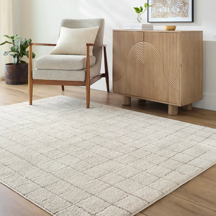 AMINA Our PNW Home x Livabliss Scandi High Pile Ivory Rug