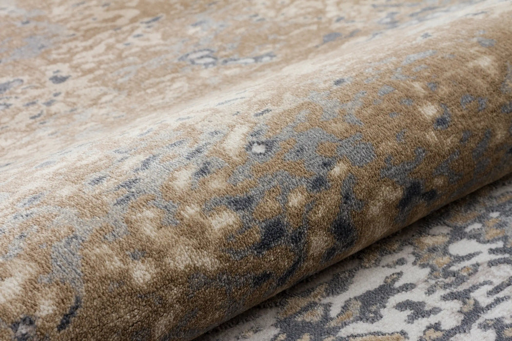 Concept Looms pollo poll109 taupe grey Brown, Grey Living Room  Rug.