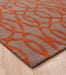 Asiatic wire matrix max37 orange Ivory, Orange Living Room Wool Rug.