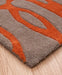 Asiatic wire matrix max37 orange Ivory, Orange Living Room Wool Rug.