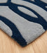 Asiatic wire matrix max36 blue Blue, Ivory Living Room Wool Rug.