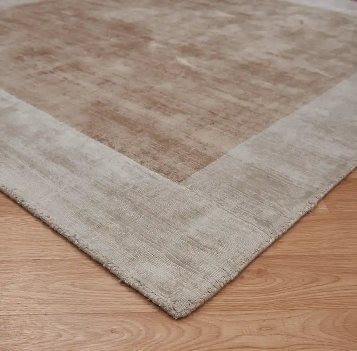 Asiatic blade border putty champagne Beige Living Room  Rug.