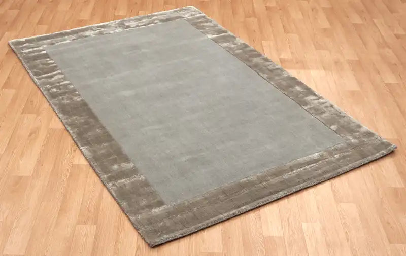 Asiatic ascot silver Grey Living Room Wool Rug.