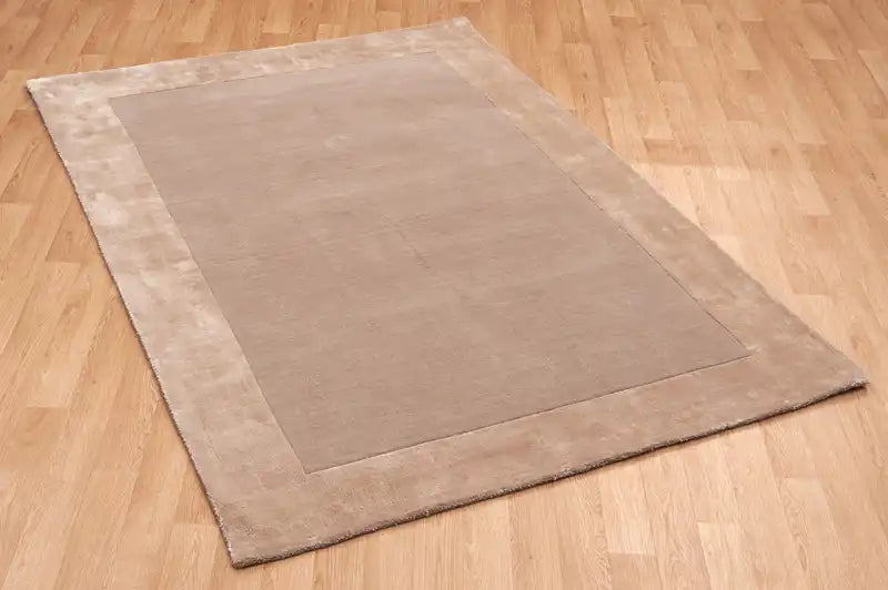 Asiatic ascot sand Beige Living Room Wool Rug.