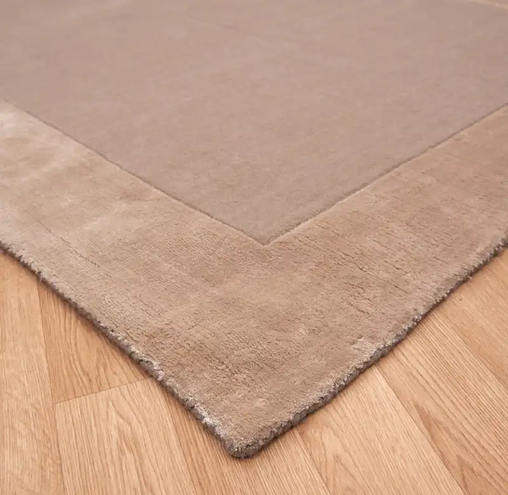 Asiatic ascot sand Beige Living Room Wool Rug.